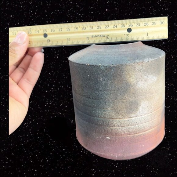 Art Pottery Laura Ross Pottery Vase Stoneware Ceramic Signed Vase Multicolor - Picture 12 of 15